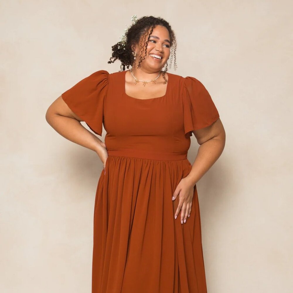 Ivy City Abbie Dress in Amber Chiffon!  New with tags!  Size 24W